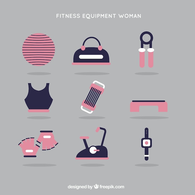 Fitness equipment for woman in pink color