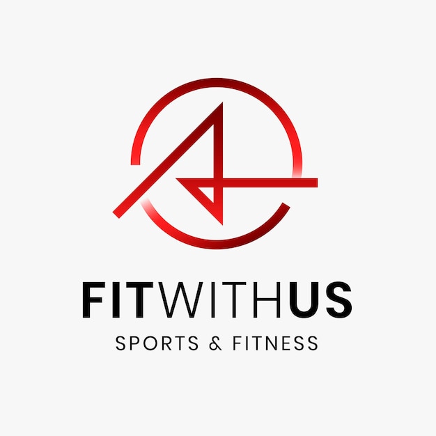 Шаблон логотипа спортзала фитнеса, абстрактная иллюстрация в векторе дизайна градиента