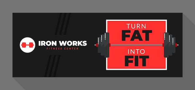 Free vector fitness gym template design