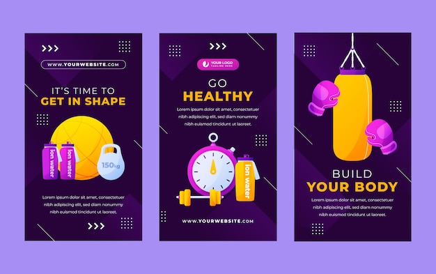 Fitness gym template design