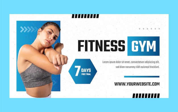 Fitness gym training facebook template