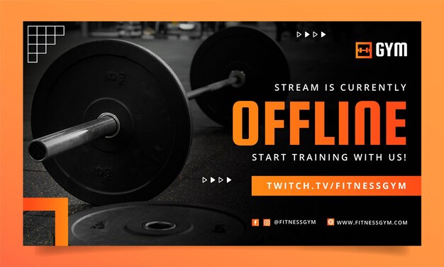 Fitness gym training twitch background