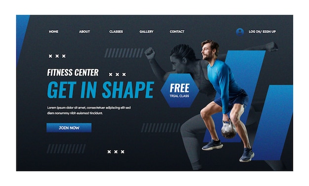 Fitness journey  landing page