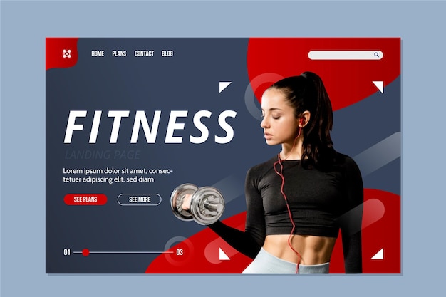 Fitness landing page