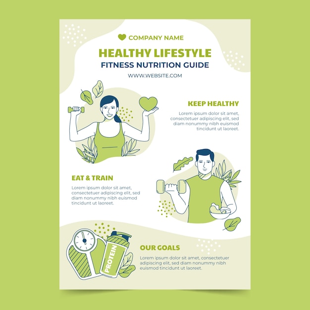 Fitness nutrition poster template