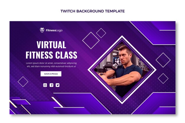 fitness template twitch background