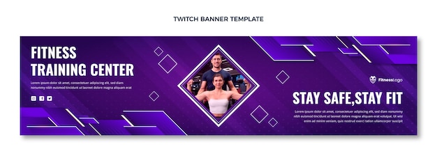 Fitness template twitch banner