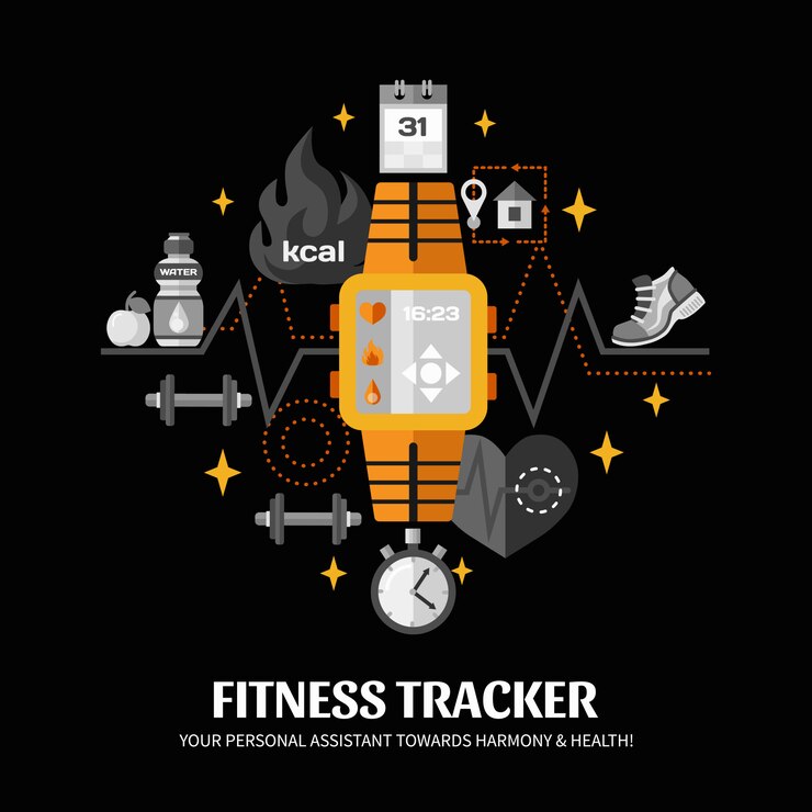 Free Vector fitness tracker illustration