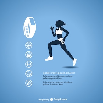 Fitness tracker with runner silhouette