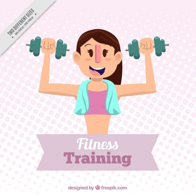 Free vector fitness training for her