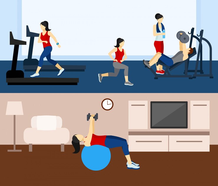 Free Vector fitness workout backgrounds