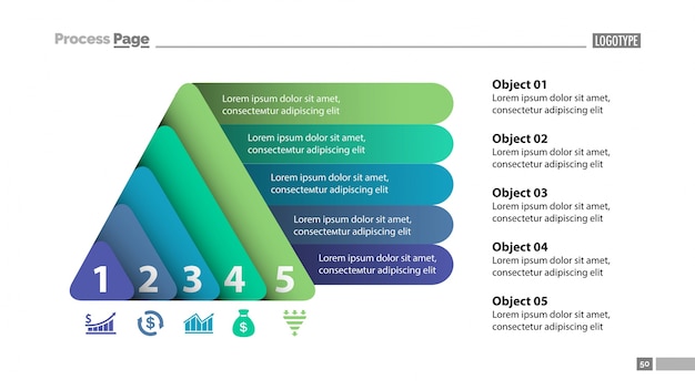 Free vector five elements plan slide template