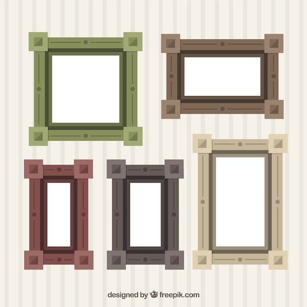 Free vector five flat frames