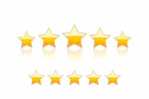 Free vector five gold stars isolated