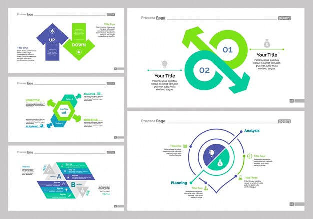 Five Marketing Slide Templates Set