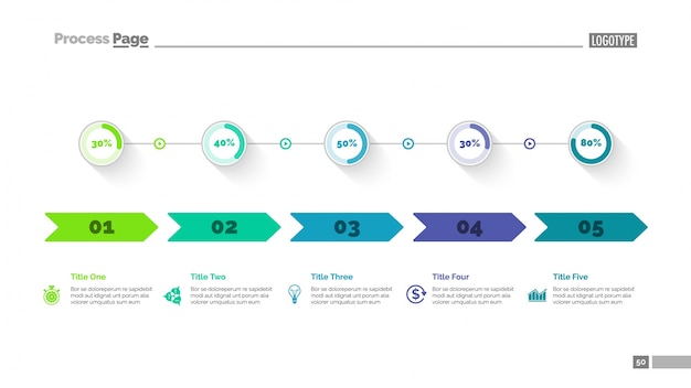 Five Options Comparison Slide Template