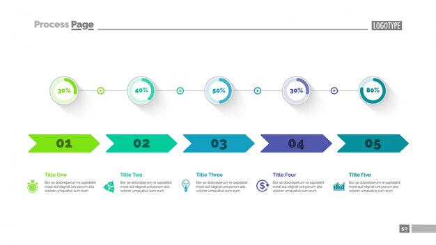 Five Options Comparison Slide Template