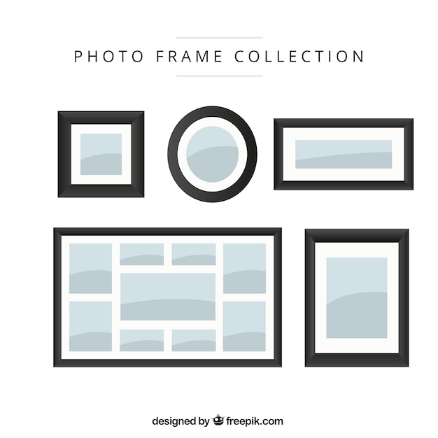 Free vector five photo frames