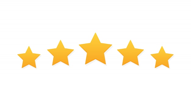 Premium Vector | Five stars customer product rating review