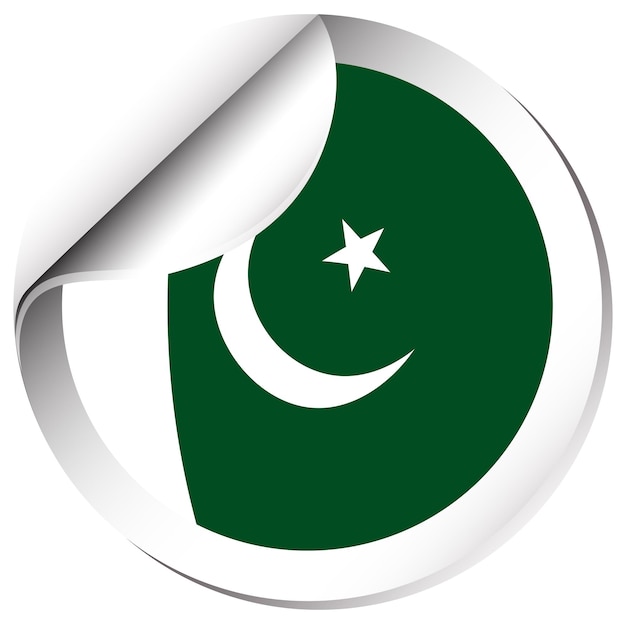 Free vector flag icon design for pakistan