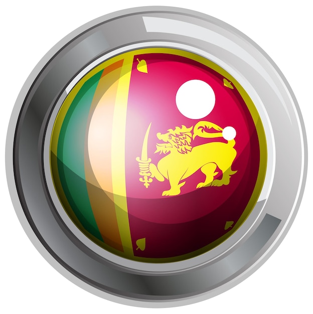 Флаг Шри-Ланки на круглом значке