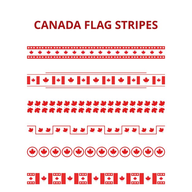 Flag stripes for canada day