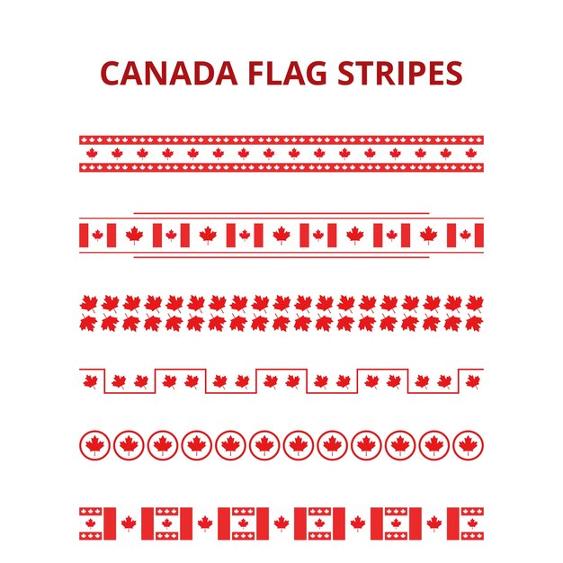 1 июля Счастливый день Канады Канадский флаг с полосками
