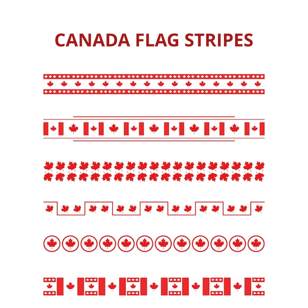 Flag stripes for canada day