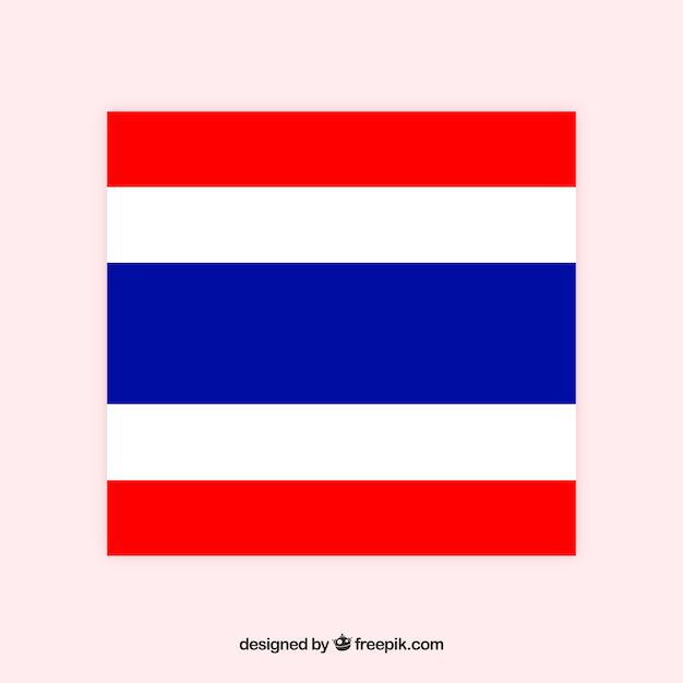 Vettore gratuito bandiera della tailandia