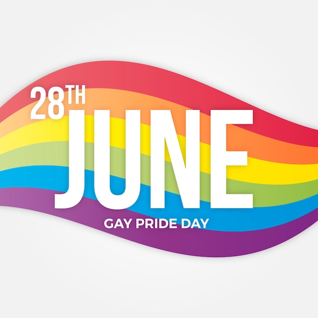 Free vector flag with pride day