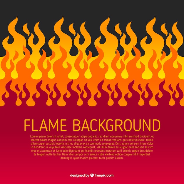 Free vector flame background in flat design