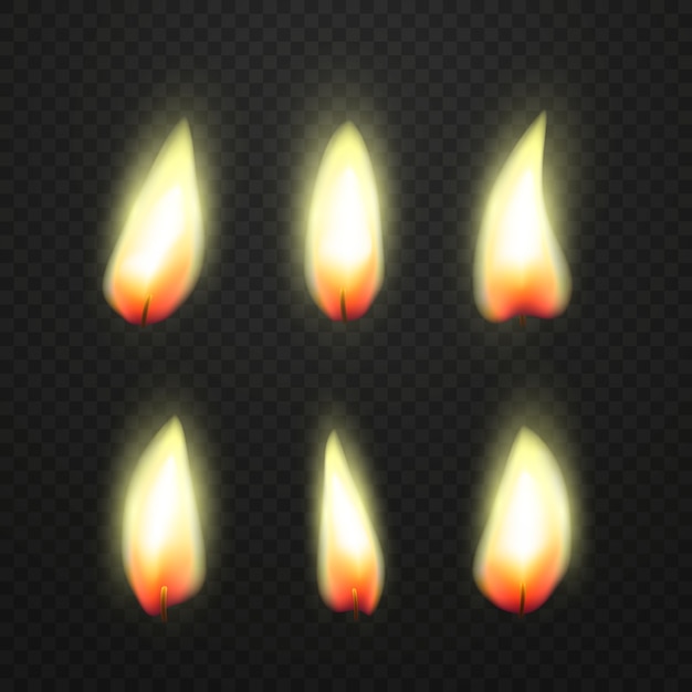 Free vector flame of candles