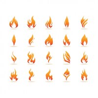 Free vector flame icons collection