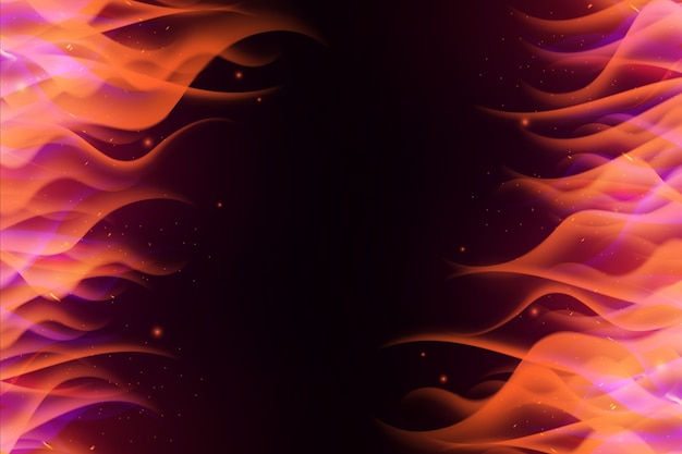 Free vector flames realistic frame background