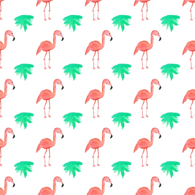 Free vector flamingo pattern background