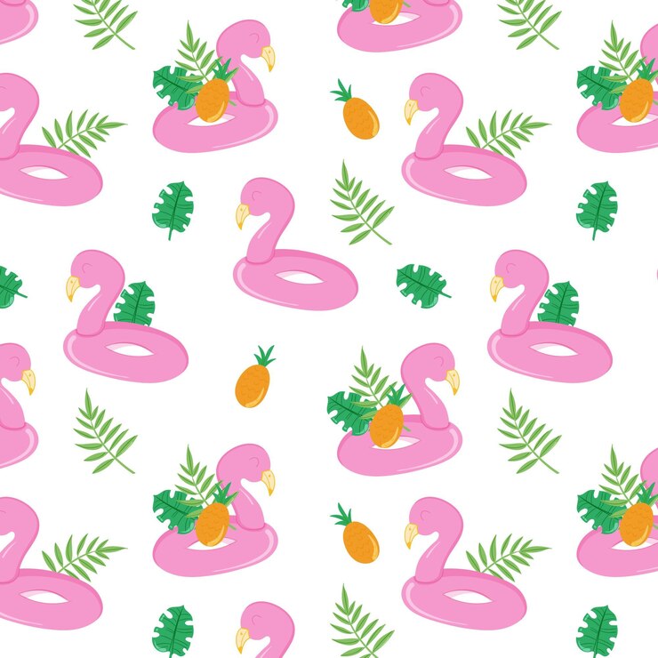 Free Vector flamingo pattern collection concept