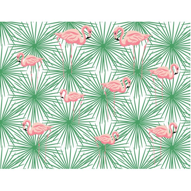 Flamingos pattern design