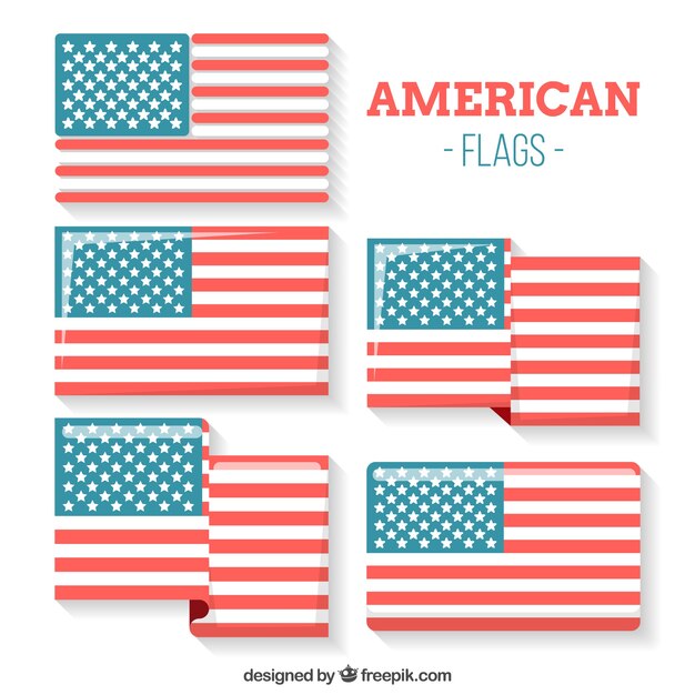 Flapped american flag collection