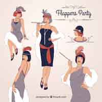 Free vector flappers party