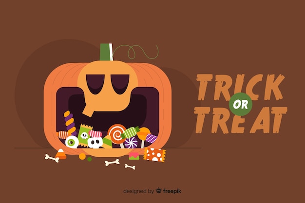 Free vector flar design of halloween background