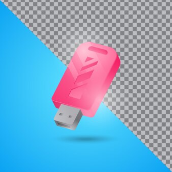 Flash disk 3d icon with alpha background