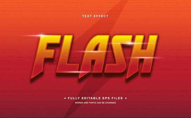 Редактируемый текстовый эффект flash