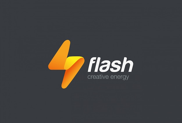 Free vector flash logo icon.