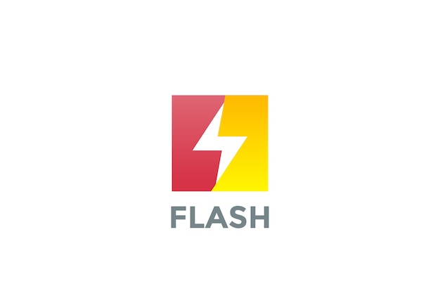 Vettore gratuito logo flash isolato su bianco