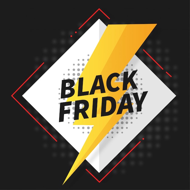 Vettore gratuito offerta flash black friday banner