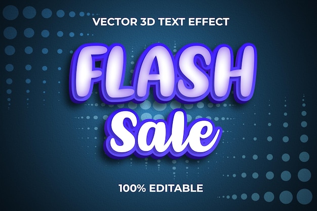 Flash sale  3d editable text effect banner design