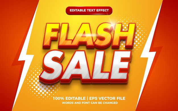 Flash sale 3d editable text effect