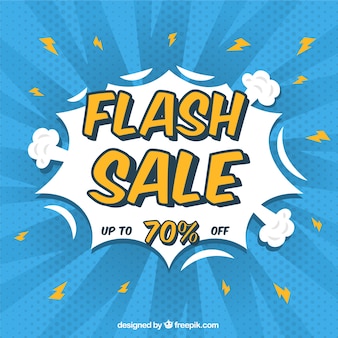 Flash sale background in comic style