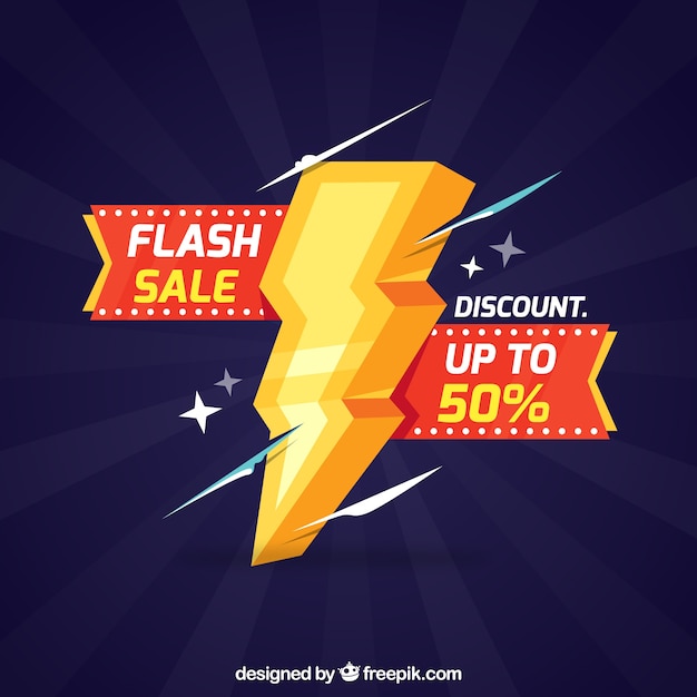 Free vector flash sale background in flat style