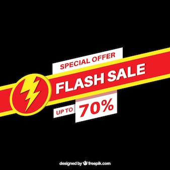 Flash sale background in flat style